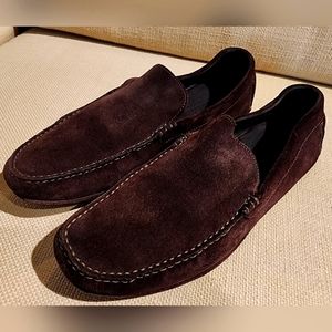 Ermenegildo Zegna chocolate suede driving shoe